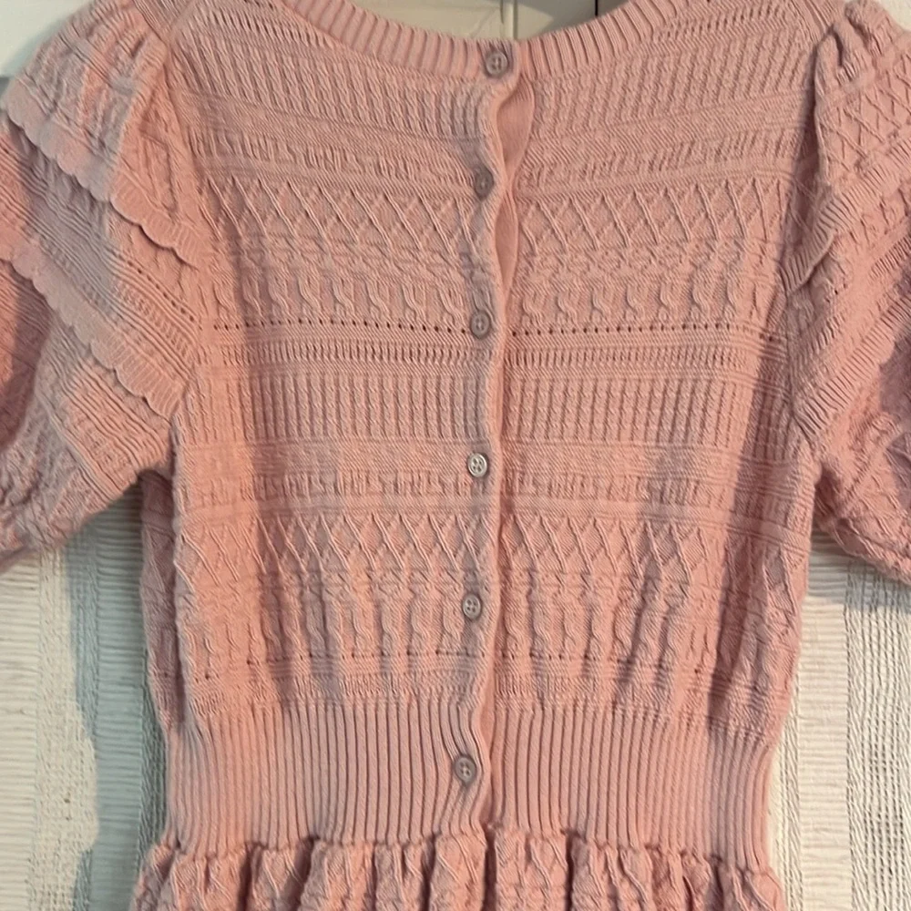 Janie and Jack peachskin the heights sweater dress size 14